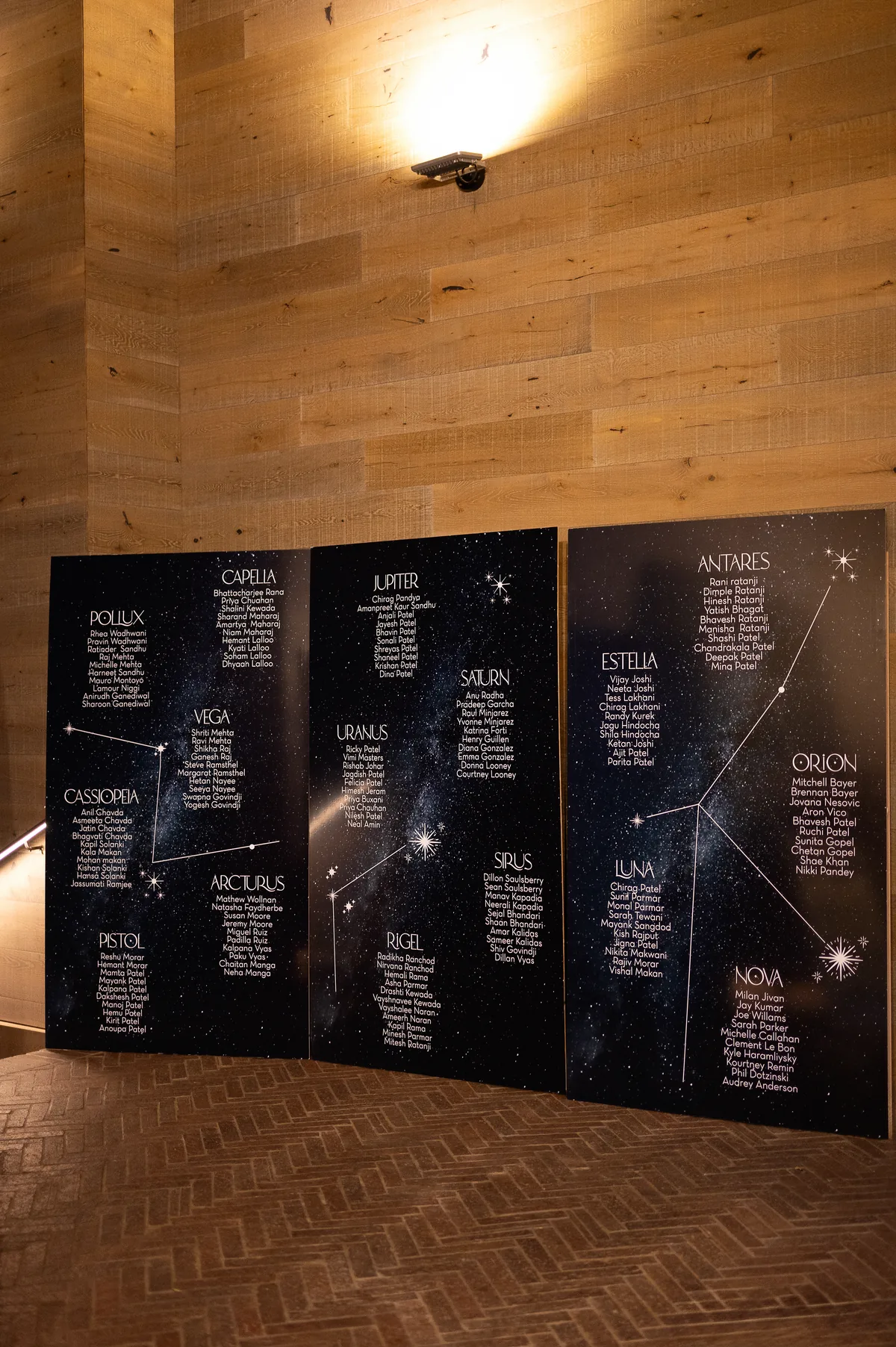 Guest seating display in the reception space