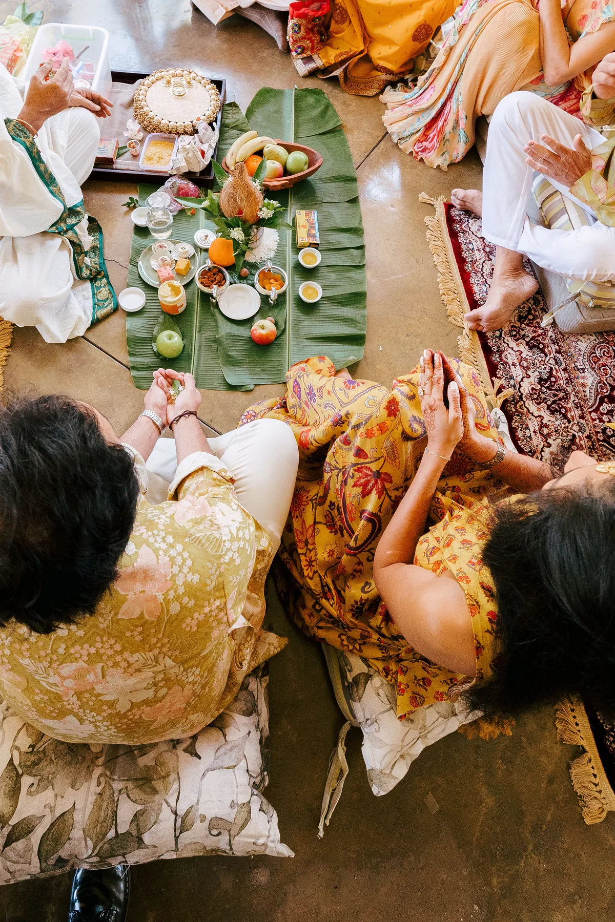 Traditional ceremony details viewed from above